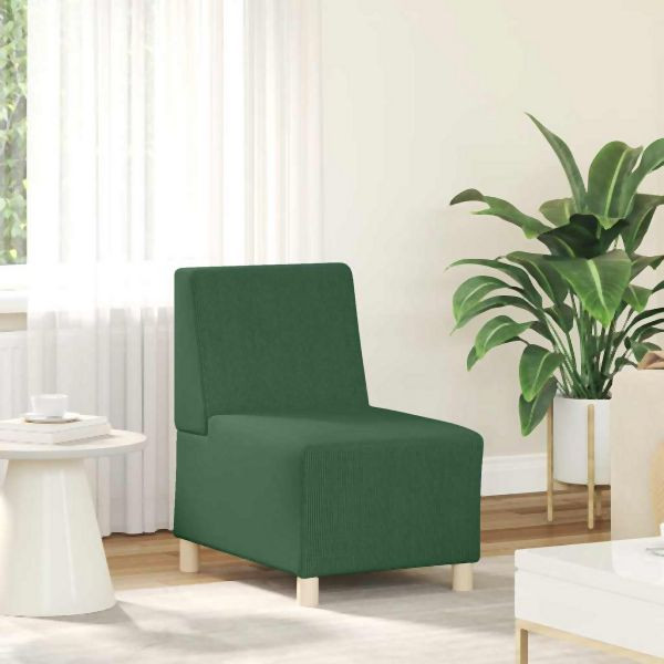 vidaXL Sessel Dschungelgrün 55 cm Abmessung Cordstoff, 4108500