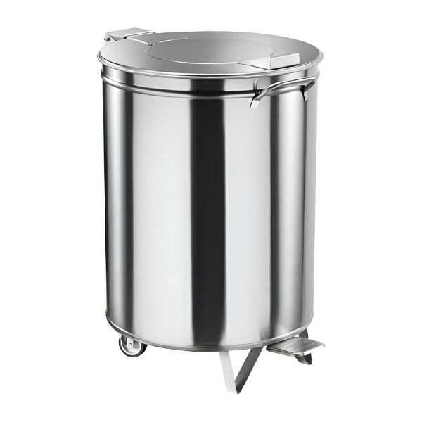 Gastro M Edelstahl-Treteimer mit Rädern 50L, HZ720