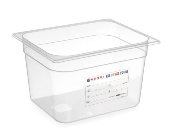 Hendi GN Behälter 1/2, 12,5 L, LxBxH: 325x265x200 mm, Transparent, 880159