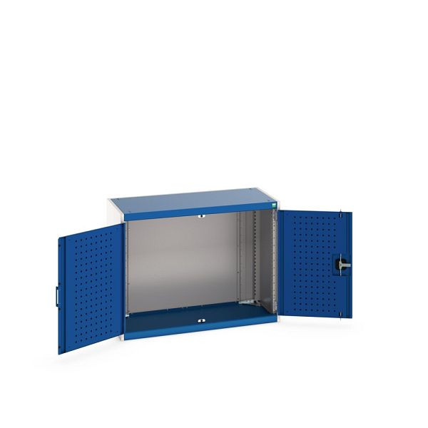 bott cubio Flügeltürschrank, BxTxH: 1050x525x800mm, RAL 7035/5010, Enzianblau, 40013009.11V