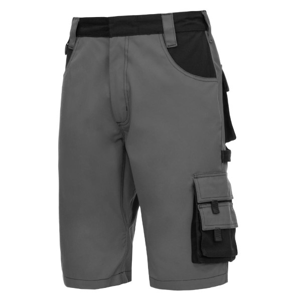 NITRAS MOTION TEX PLUS, Arbeitshose, kurz, grau / schwarz (Farbcode: 1210), Größe: 52, VE: 10 Stück, 7602-52