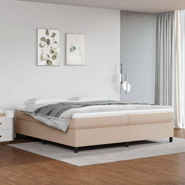vidaXL Bettgestell Cappuccino-Braun 200x200 cm Kunstleder, 3121070