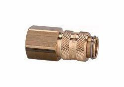 Riegler Schnellverschlusskupplung NW 5, Messing blank, Innengewinde, 107129