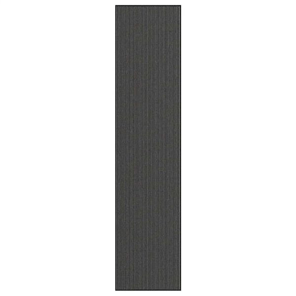 vidaXL Fußmatte Streifen Schwarz und Grau 115x500 cm, 4105600