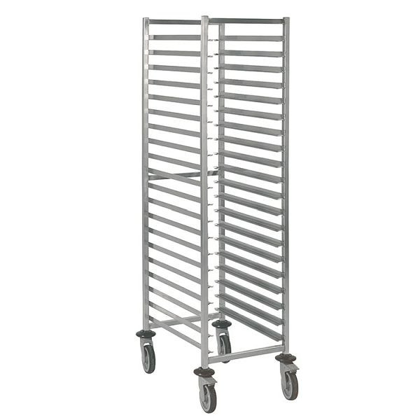 Gastro-Inox Regalwagen 600x400mm aus Edelstahl AISI 304, 20 etagen, 307.124