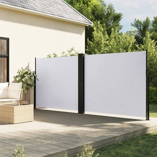 vidaXL Seitenmarkise Ausziehbar Weiß 160x1000 cm, 4004736