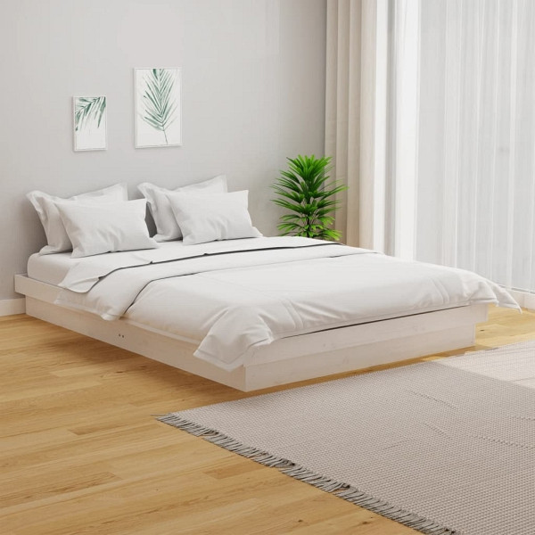 vidaXL Massivholzbett Weiß 120x190 cm, 819943, 8720287066941