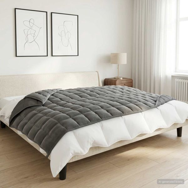 vidaXL Gewichtsdecke Anthrazit 137 x 200 cm 10 kg 100% Baumwolle 205T, 3442979