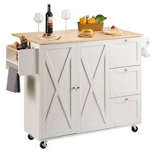 VEVOR Servierwagen Küchenwagen 1430 x 680 x 990 mm, 136 kg Belastbar Kücheninsel Küchenschrank, YDKCFDXJMDB32H9DDV0