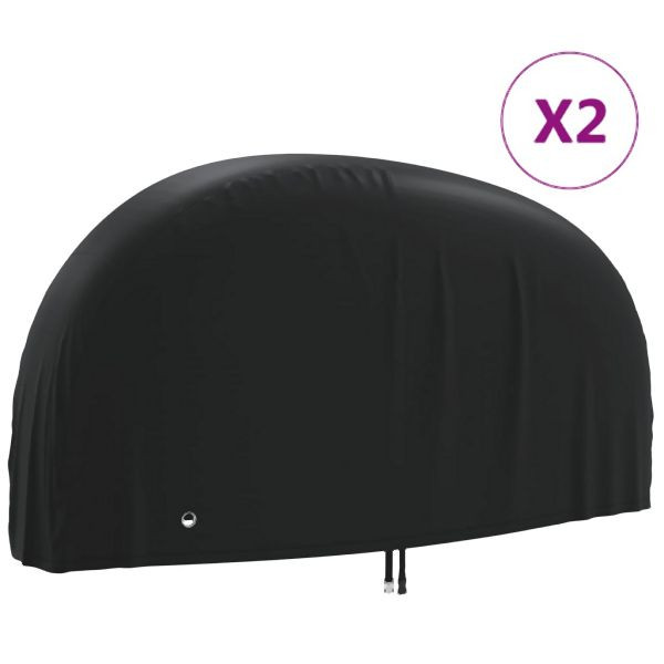 vidaXL Fahrrad-Abdeckungen 2 Stück 200x70x110 cm 190T Oxford-Gewebe, 3203407