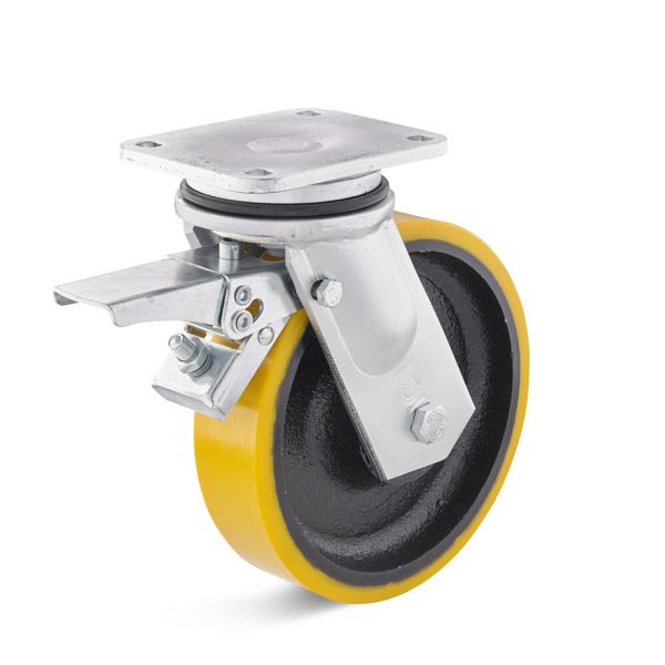 Torwegge Lenkrolle mit Doppelstopp, L-HB-PUZG-250-K-3-, 0010129