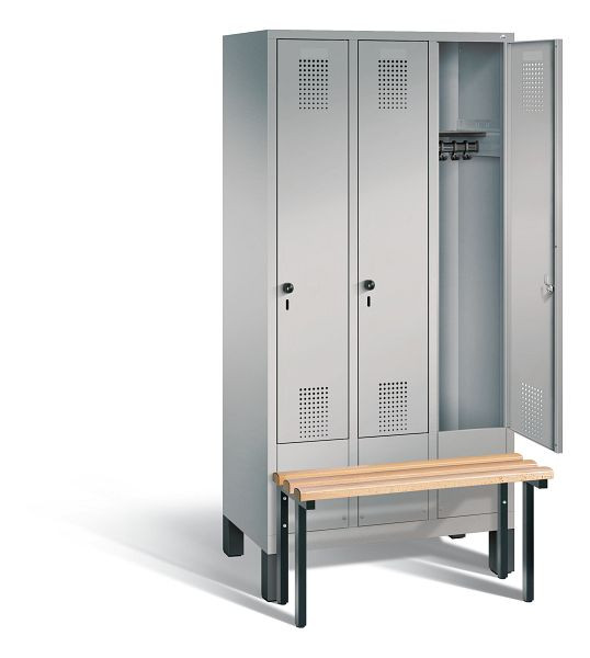 C+P Garderobenschrank Evolo, H1850xB900xT815mm, Farbe: Weißaluminium, 48030-30 S10192