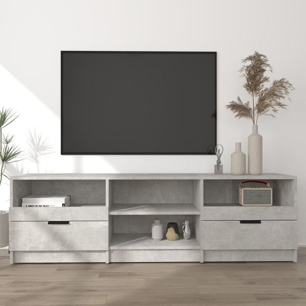 vidaXL TV-Schrank Betongrau 150x33,5x45 cm Holzwerkstoff, 811461