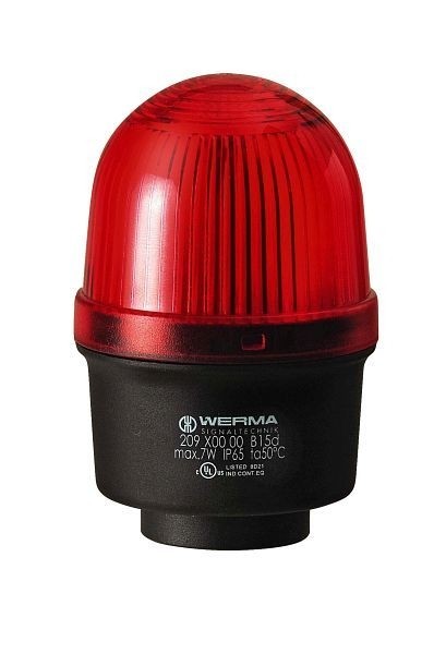 WERMA Blitzleuchte Rohrmontage 24VDC BU- blau, 209.520.55