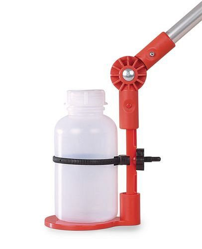 DENIOS Flaschenhalter aus PP/PA für alle Flaschen bis Ø 88 mm, mit 750 ml Flasche, 179424