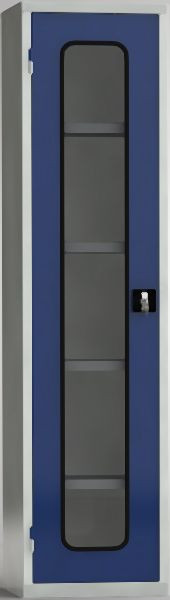 KLW Universalschrank 2000x500x605mm HxBxT, 500mm breit, 1 Flügeltür mit Acrylglasfenster links, 4 verstellbare Fachböden (80kg), 7FN-AA2000FL-5024XRB