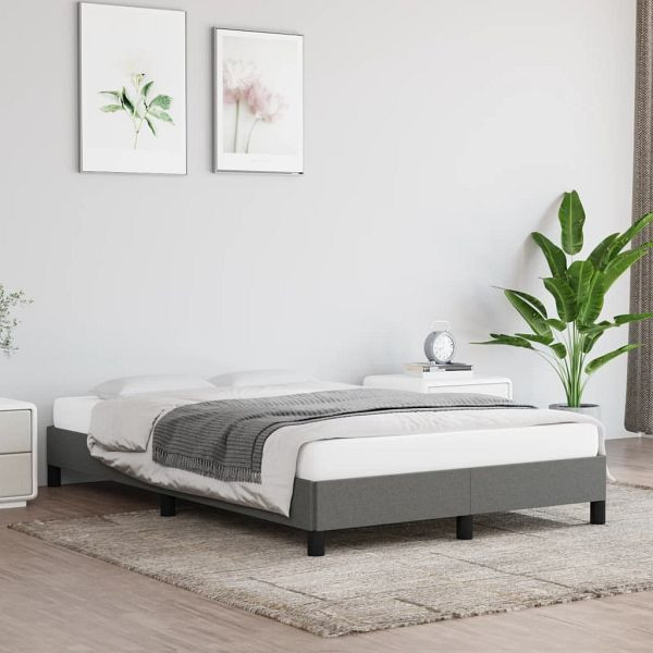 vidaXL Bettgestell Dunkelgrau 120x200 cm Stoff, 346705, 8720287167549