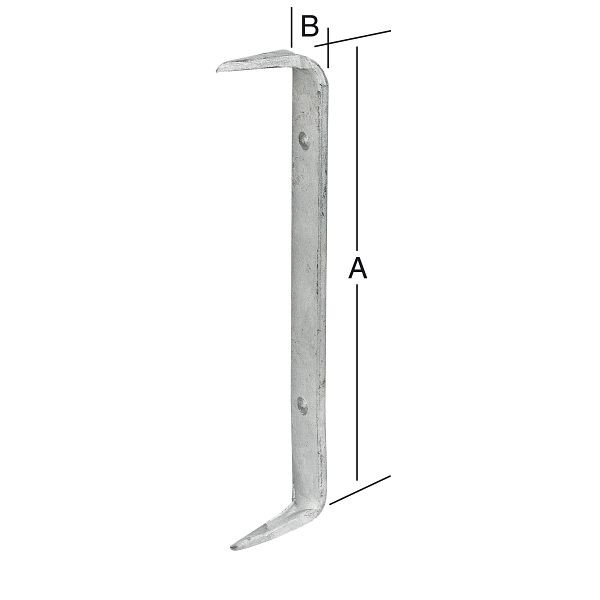 Vormann Bauklammer 260 x 25 mm feuerverzinkt, VE: 25 Stück, 071137000