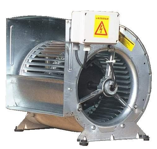 AIRFAN Radialventilator, doppelseitig saugend mit geschlossenem Motor IP55, 15 kg, 1~230 V: 0,42 kW 1400 rpm, AK9/7-4M