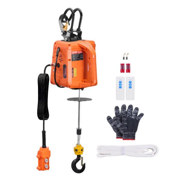 VEVOR 3-in-1 Tragbare elektrische Hebewinde 1100LBS Kabelgebundene/kabellose Fernbedienung, MAGKBXSDDHLST5C81V2