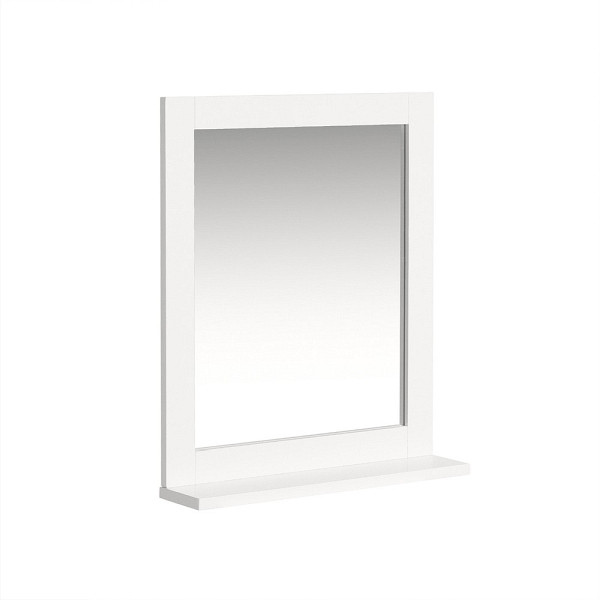 SoBuy Wandspiegel mit einem Regal Weiß 40x10x50 cm, Klassisch, FRG129-W