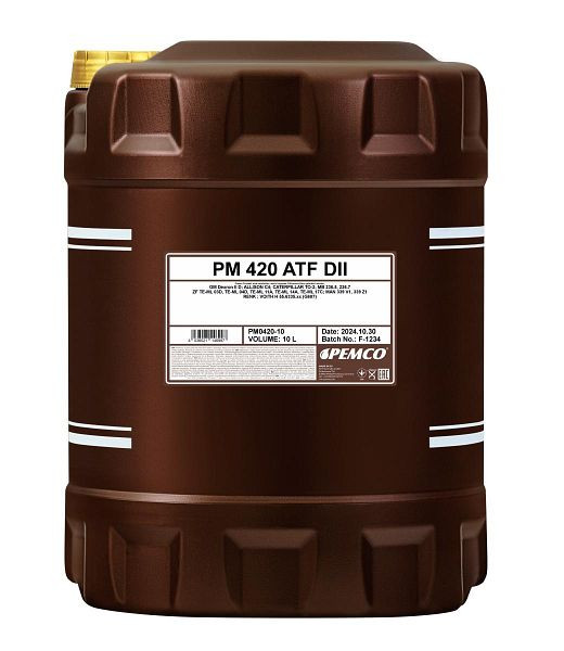 PEMCO Getriebeöl 420 ATF IID, VE: 10 l, PM0420-10, 4036021146997