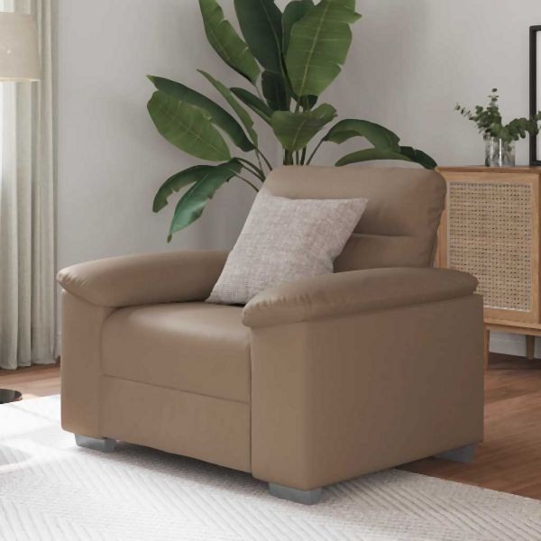vidaXL Sessel Cappuccino-Braun 60 cm Kunstleder, 4105330