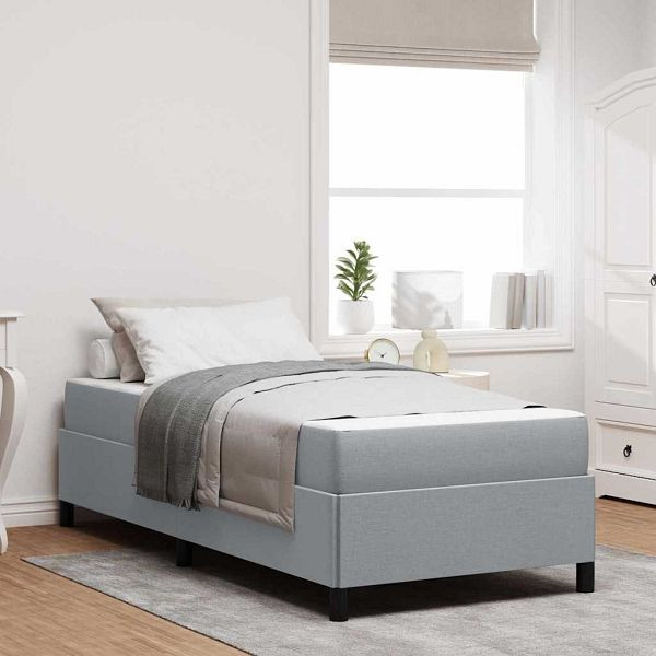 vidaXL Boxspringbett Hellgrau und Schwarz 80 x 200 cm, 3398815