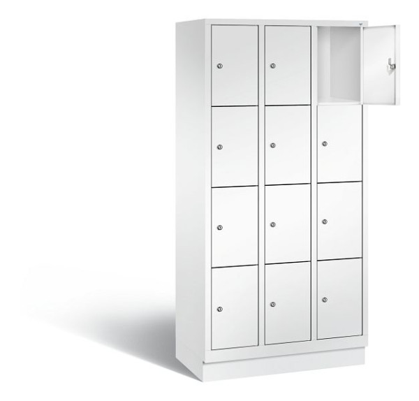 C+P Schließfachschrank Evolo, H1800xB900xT500mm, Farbe: Verkehrsweiß, 48020-304 S10174
