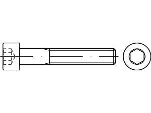 Zylinderschrauben mit Innensechskant ISO 4762 8.8 M 14 x 40 galvanisch verzinkt VE=S (100 Stück)