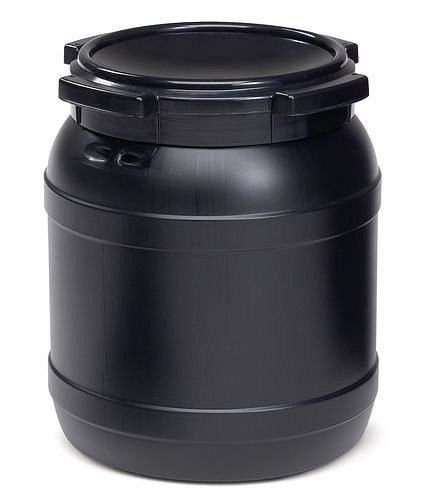 DENIOS Weithalsfass WH-UV 26, mit UV-Schutz, 26 Liter, schwarz, 179663