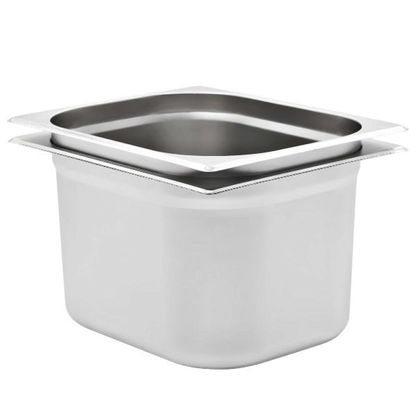 vidaXL Gastronormbehälter 2 Stück GN 1/2 200 mm Edelstahl, 50890