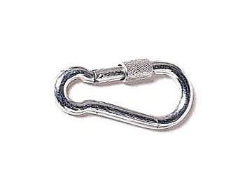 Growi Karabinerhaken verzinkt, mit Schraube, 80 x 8 mm, 10070020