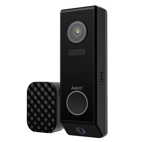Arenti P10 innovative, kabellose, batteriebetriebene WLAN-Video-Türklingel mit zwei Kameras, arp10d