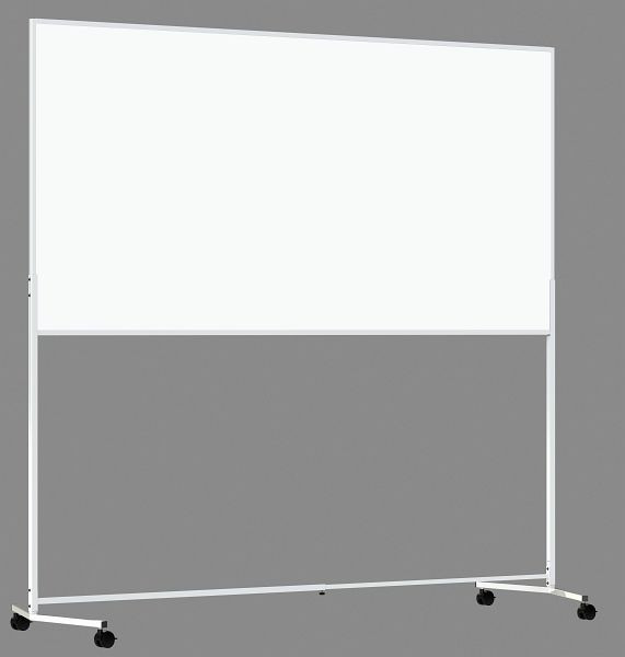 Carto QS-Board, Whiteboard, mobil, Spezialblech weiß, B 200 x H 100 cm, QS2010-12