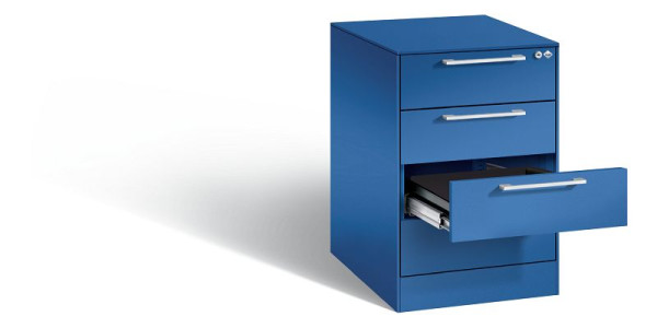 C+P Karteischrank Asisto, H710xB440xT600mm, Farbe: Enzianblau, Bügelgriff, 146275-422 S10016