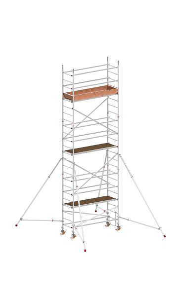 HYMER Fahrgerüst mit Ausleger, Bühnenlänge 2,08 m, Rahmenteilbreite 0,72 m, Reichhöhe 7,27 m, 707707