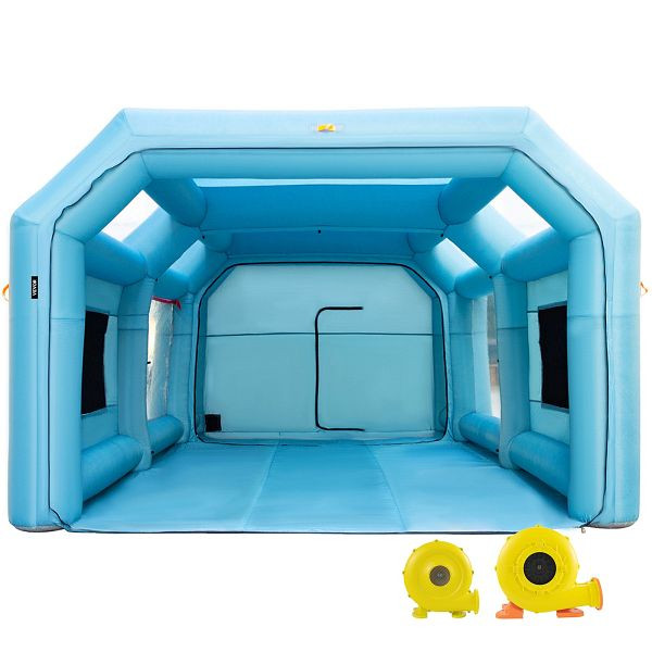 VEVOR Aufblasbare Spritzkabine Autolackierzelt 28x15x10FT Filtersystem 2 Gebläse, ZP8.5X4.6X3PQZPZHV2