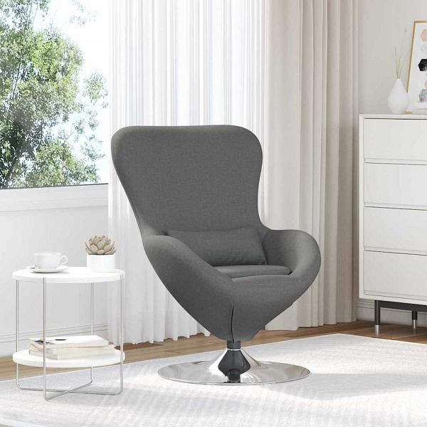 vidaXL Eiersessel Dunkelgrau Stoff, 42002737, 8721158872036