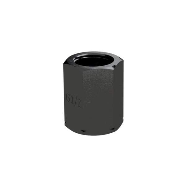 Wika Spannmuffe, G 1/2, nach DIN 16283, 6-kant, Stahl brüniert, 139128