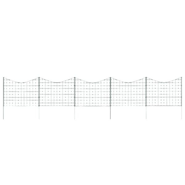 vidaXL Gartenzaun Set Konkav 77,5x64 cm Abmessung Grün, 146104