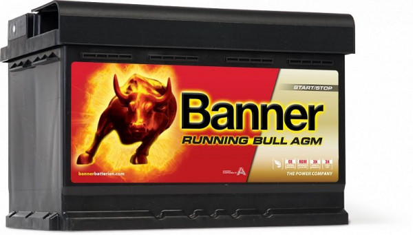 Banner PKW Batterie Running Bull AGM 570 01 Batterie in Vliestechnik für Premium Start/Stop Anwendung, 016570010101