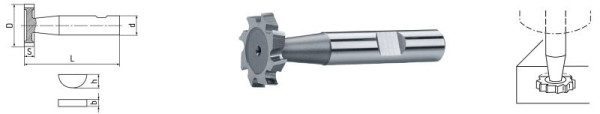 ELMAG HSS Co5-Schlitzfräser DIN 850, Ø 4, 5 x 1,0 mm, 73500