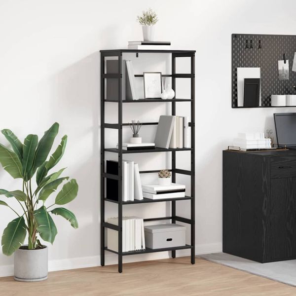 vidaXL Bücherregal Schwarz Eichen-Optik 60 x 29,5 x 149 cm, 883928