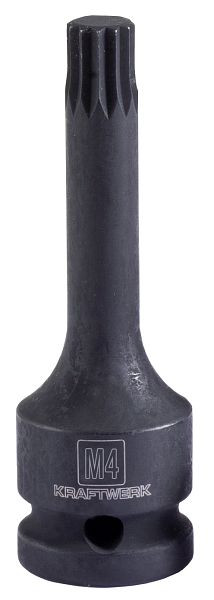 Kraftwerk 1/2" Schlag-Steckschlüssel-Einsatz Vielzahn XZN M4, 388004