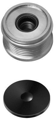 HELLA Generatorfreilauf, Gewindemaß: M16x1,5, Anzahl der Rillen: 6, mit Kappe, 9XU 358 038-401