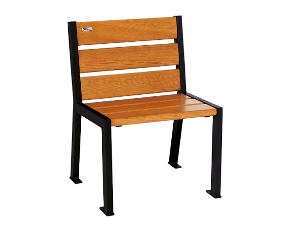 Procity Stuhl Silaos 6 Holzlatten, Ohne Armlehne, Holz & Stahl, helle Eiche/RAL 9005, 209600.9005.CHEC