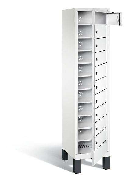 C+P Wäsche-Sammelschrank Evolo, H1850xB420xT500mm, Farbe: Verkehrsweiß, 48060-110 S10119