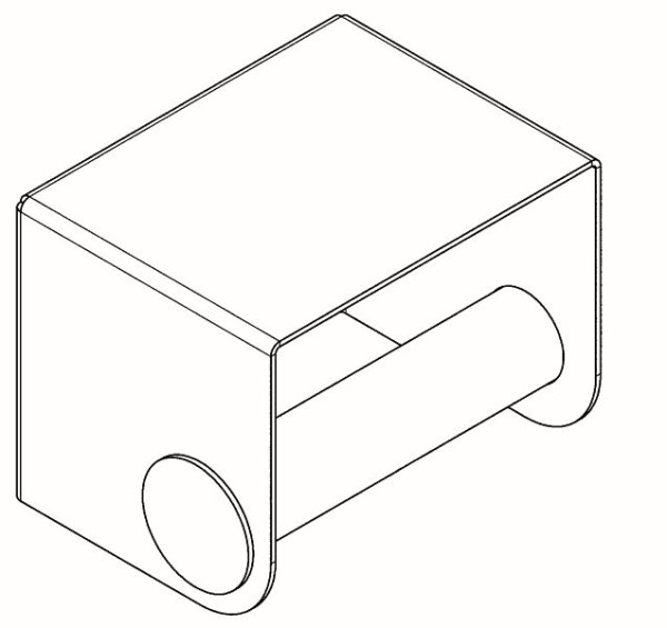 KWC WC-Rollenhalter, HEAVY DUTY, Edelstahl, 150x110x110 mm, Aufputz, 2030005623