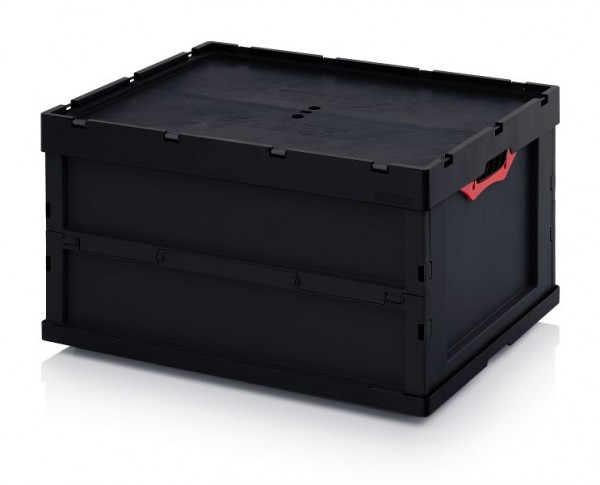 Auer ESD-Faltboxen mit Deckel, LxBxH: 80 x 60 x 44,5 cm, ESD FBD 86/445